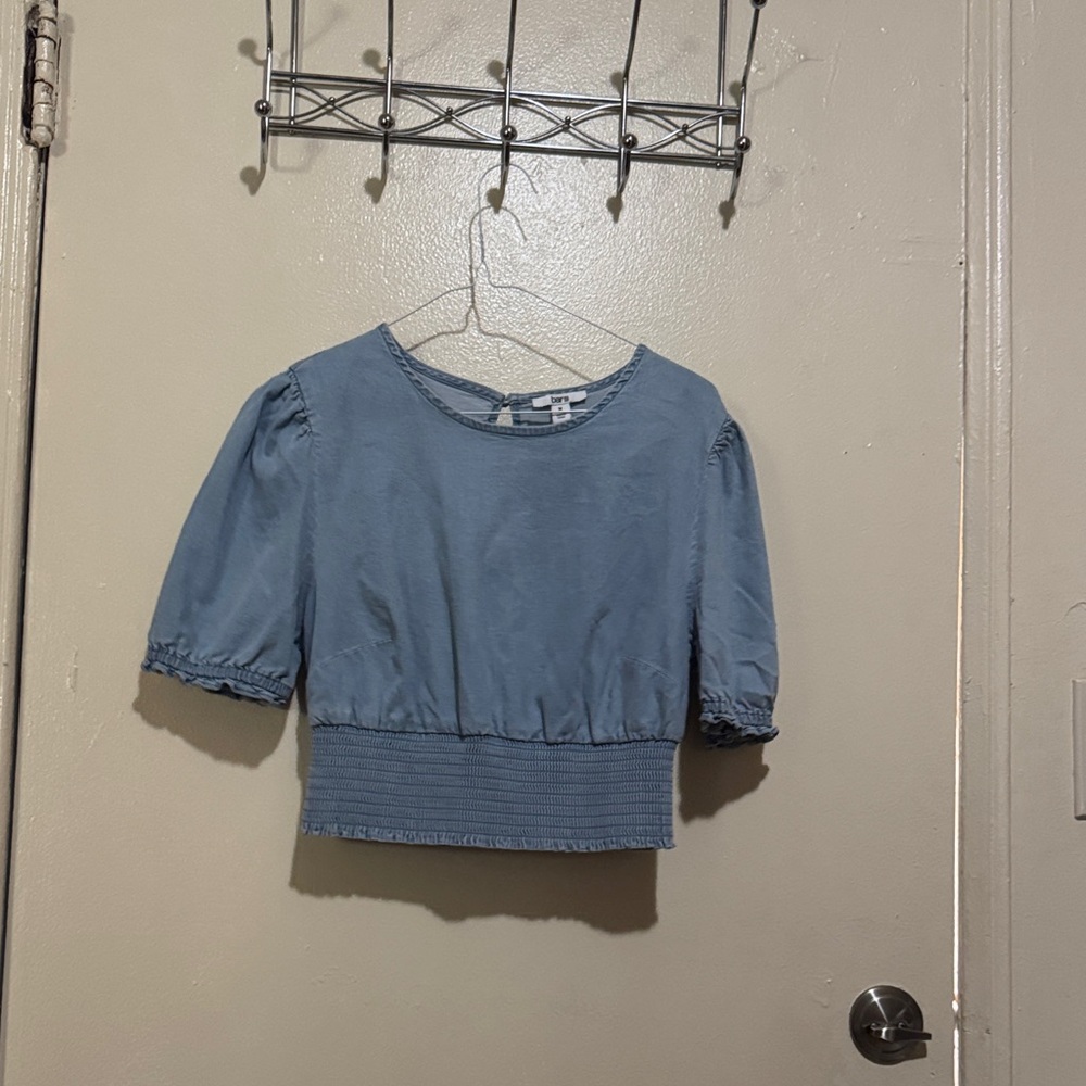Bar III Denim Blue Top